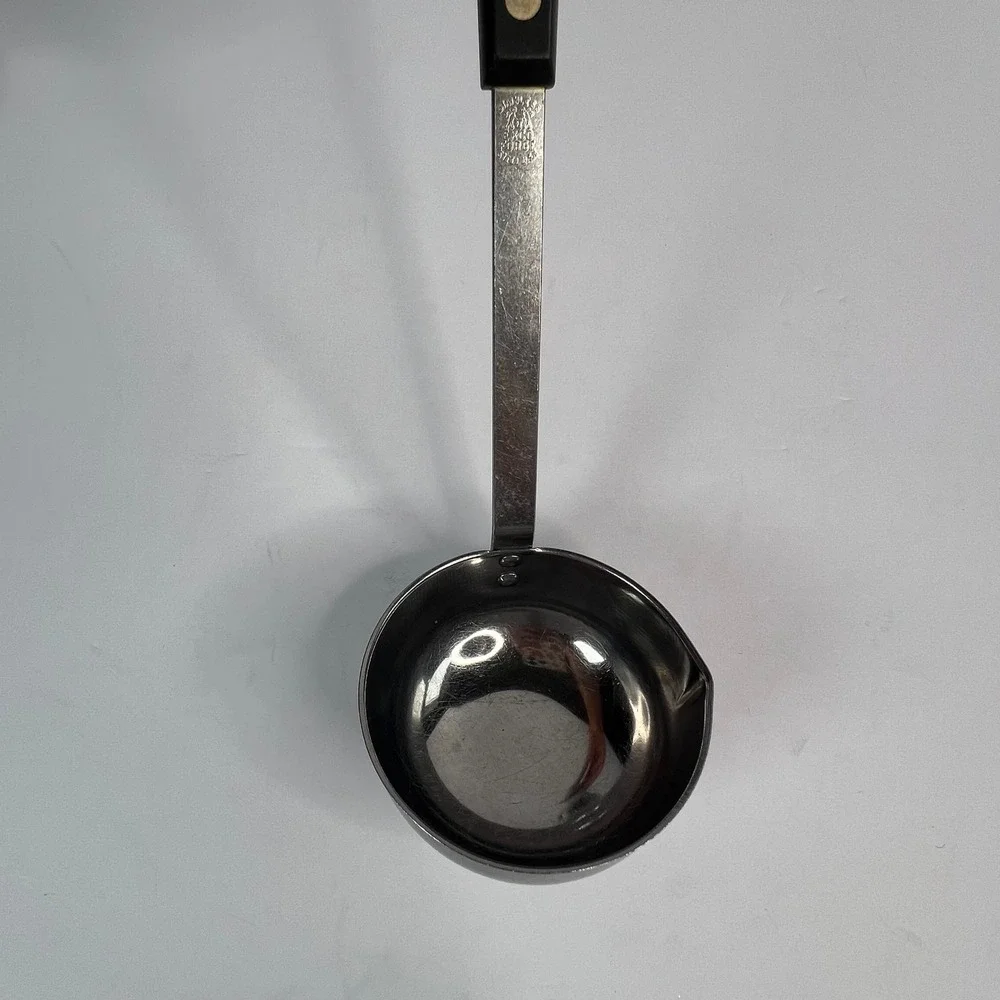 Vintage‎ Ekco Forge 3Pc Utensil Set Black Riveted Handles USA Ladle Fork Spoon